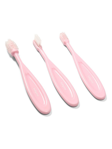 BabyOno Toothbrush четка за зъби за деца Pink 3 бр.