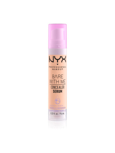 NYX Professional Makeup Bare With Me Concealer Serum овлажняващ коректор 2 в 1 цвят 2.5 Medium Vanilla 9,6 мл.