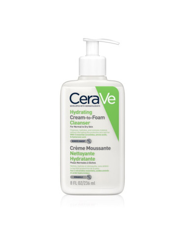CeraVe Cleansers Hydrating Cream-to-Foam Cleanser почистваща крем- пяна за нормална към суха кожа 236 мл.
