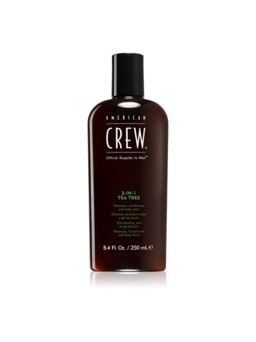 American Crew Hair & Body 3-IN-1 Tea Tree шампоан, балсам и душ гел 3 в 1 за мъже 250 мл.