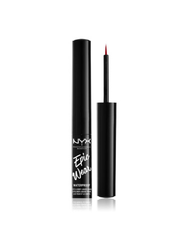 NYX Professional Makeup Epic Wear Liquid Liner течна очна линия с матиращ завършек цвят 07 Red 3.5 мл.