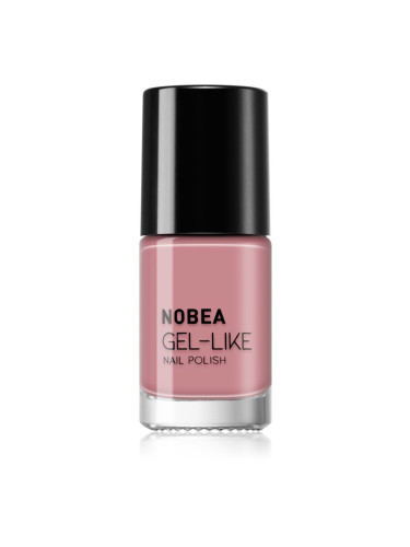 NOBEA Day-to-Day Gel-like Nail Polish лак за нокти с гел ефект цвят Timid pink #N04 6 мл.