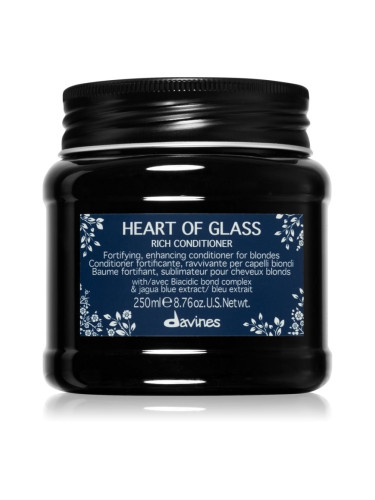 Davines Heart of Glass Rich Conditioner подсилващ балсам за руса коса 250 мл.