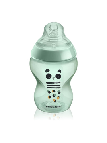 Tommee Tippee Closer To Nature Anti-colic Pip the Panda бебешко шише Slow Flow 0m+ 260 мл.