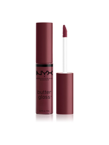 NYX Professional Makeup Butter Gloss блясък за устни цвят 22 Devil's Food Cake 8 мл.