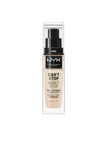 NYX Professional Makeup Can't Stop Won't Stop Full Coverage Foundation високо покривен фон дьо тен цвят 1.5 Fair 30 мл.