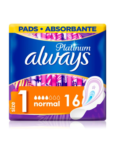 Always Platinum Normal Size 1 санитарни кърпи 16 бр.