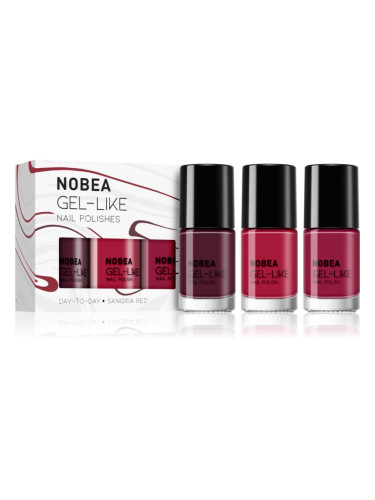 NOBEA Day-to-Day Fresh Frost Set комплект лак за нокти Sangria red