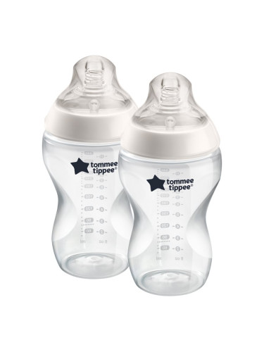 Tommee Tippee Closer To Nature Anti-colic Breast-like Teat бебешко шише Medium Flow 3 m+ 2x340 мл.
