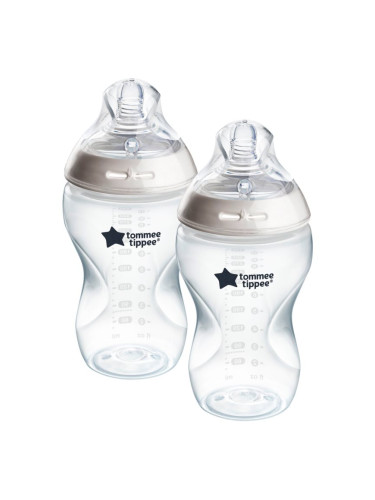 Tommee Tippee Natural Start Anti-Colic самостерилизиращо се бебешко шише Medium Flow 3 m+ 2x340 мл.