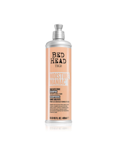 TIGI Bed Head Moisture Maniac почистващ и подхранващ шампоан за суха коса 400 мл.