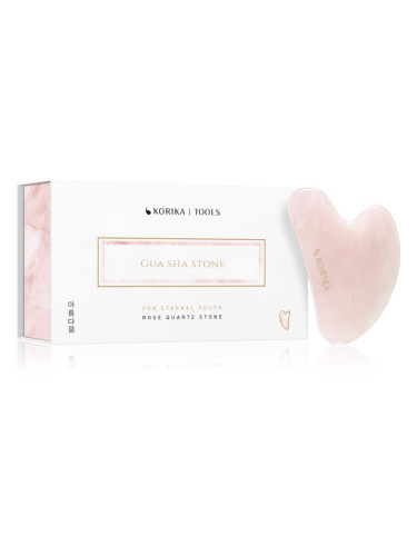 KORIKA Tools Gua Sha Green Jade Stone масажно приспособление за лице Gua Sha Quartz Pink 1 бр.