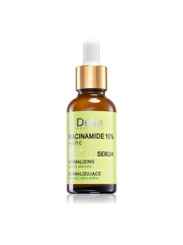 Delia Cosmetics Niacinamide 10% + zinc обновяващ серум за лице, врат и деколкте 30 мл.