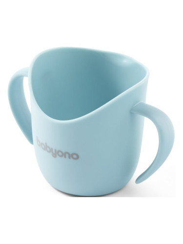 BabyOno Be Active Flow Ergonomic Training Cup чаша с дръжки Light Blue 120 мл.