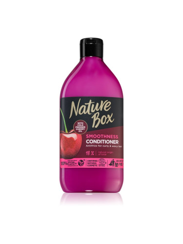 Nature Box Cherry изглаждащ балсам за непокорна коса 385 мл.