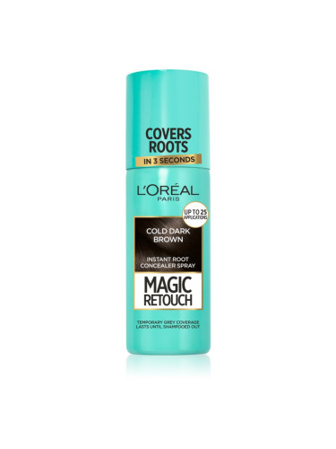 L’Oréal Paris Magic Retouch спрей за мигновено прикриване на израснала коса цвят Cold Dark Brown 75 мл.