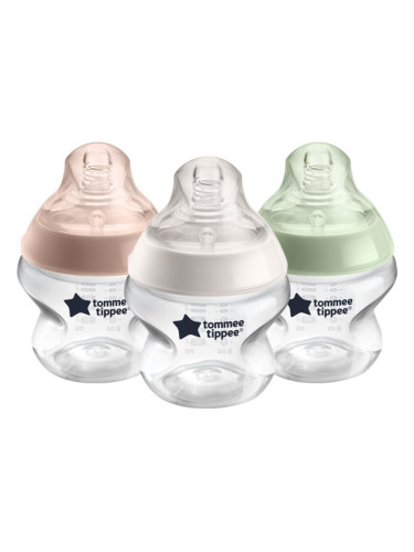 Tommee Tippee Closer To Nature Anti-colic Baby Bottles Set бебешко шише Slow Flow 0m+ 3x150 мл.