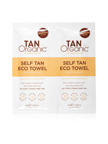 TanOrganic The Skincare Tan автобронзираща кърпичка 2x10 мл.