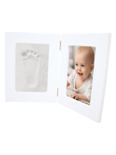 Happy Hands Double Frame комплект за отпечатъци на бебето White 36,7 cm x 23,7 cm