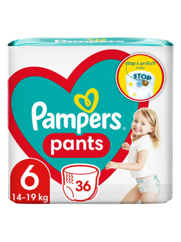 Pampers Pants Size 6 еднократни пелени гащички 14-19 kg 36 бр.