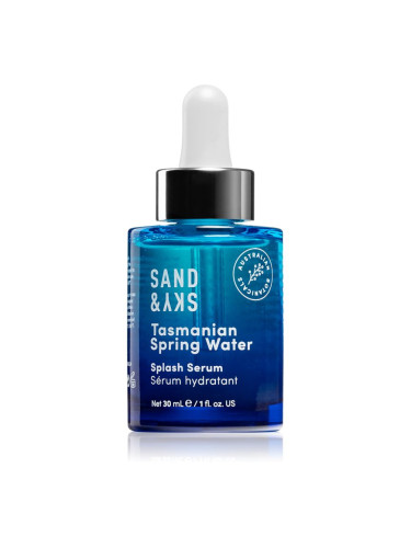 Sand & Sky Tasmanian Spring Water Splash Serum интензивен хидратиращ серум за лице 30 мл.