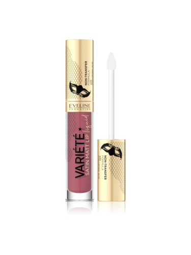 Eveline Cosmetics Variété течно червило с матиращ завършек цвят 03 Berry Shake 4,5 мл.