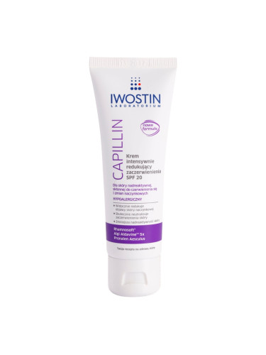 Iwostin Capillin интензивен крем, намаляващ зачервяването на кожата SPF 20 40 мл.