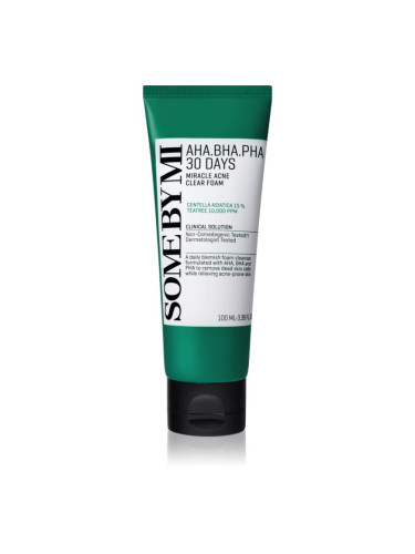 Some By Mi AHA∙BHA∙PHA 30 Days Miracle Acne Clear Foam дълбокопочистваща пяна за проблемна кожа, акне 100 мл.
