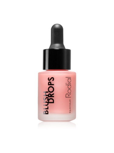 Rodial Blush Drops течен руж и блясък за устни придаващ хидратация и блясък цвят Frosted Pink 15 мл.