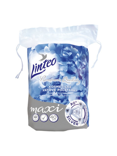 Linteo Premium Maxi тампони за почистване на грим Silver 40 бр.