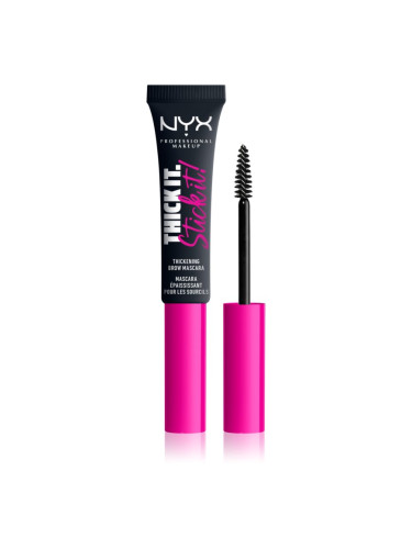 NYX Professional Makeup Thick it Stick It Brow Mascara спирала за вежди цвят 08 - Black 7 мл.