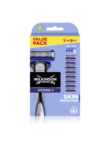 Wilkinson Sword Hydro3 Skin Protection самобръсначка + резервни остриета 1 бр.