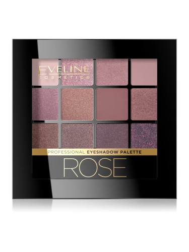 Eveline Cosmetics All in One палитра сенки за очи цвят Rose 12 гр.