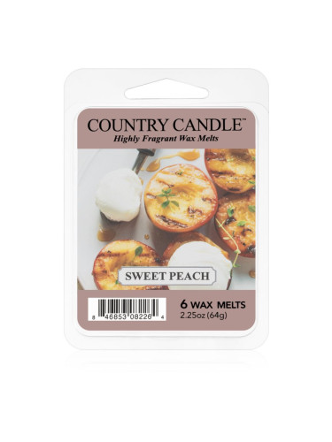 Country Candle Sweet Peach восък за арома-лампа 64 гр.