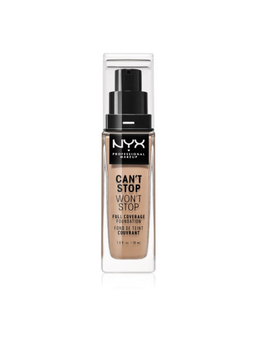 NYX Professional Makeup Can't Stop Won't Stop Full Coverage Foundation високо покривен фон дьо тен цвят Light Ivory 30 мл.