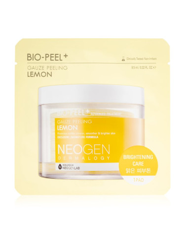 Neogen Dermalogy Bio-Peel+ Gauze Peeling Lemon ексфолиращи тампони за лице за освежаване и изглаждане на кожата 1 бр.
