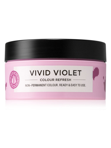 Maria Nila Colour Refresh Vivid Violet нежна подхранваща маска без перманентни цветови пигменти издържа 4 – 10 измивания 0.22 100 мл.