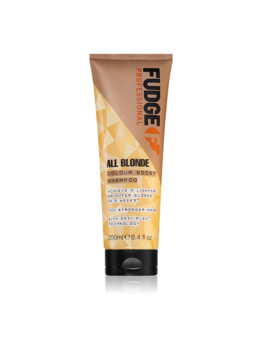 Fudge All Blonde Colour Boost Shampoo съживяващ шампоан за озаряване на коса без блясък за руса коса 250 мл.