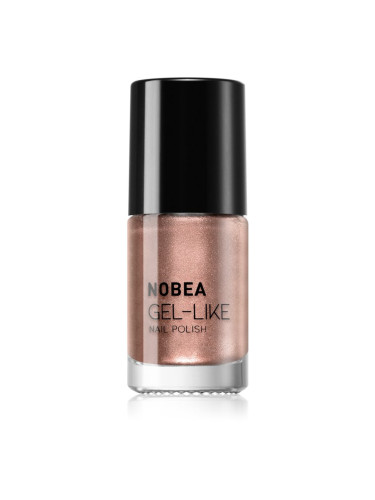 NOBEA Metal Gel-like Nail Polish лак за нокти с гел ефект цвят Brass N#76 6 мл.