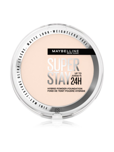 MAYBELLINE NEW YORK SuperStay 24H Hybrid Powder-Foundation компактна пудра за матиране цвят 03 9 гр.