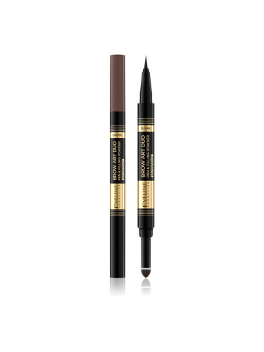 Eveline Cosmetics Brow Art Duo двустранен молив за вежди цвят Dark 8 гр.