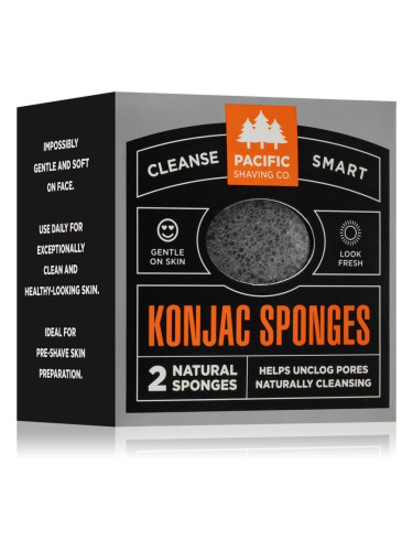 Pacific Shaving Konjac Sponges нежна ексфолираща гъба за лице 2 бр.