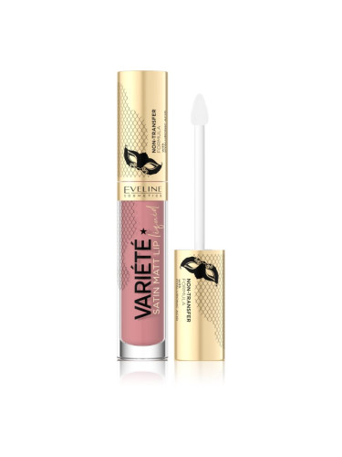 Eveline Cosmetics Variété течно червило с матиращ завършек цвят 02 Raspberry Cream 4,5 мл.