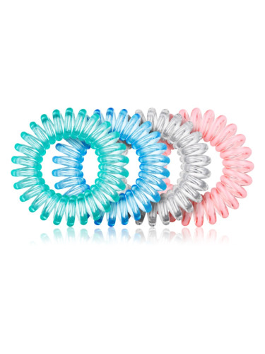 BrushArt Hair Rings ластици за коса Clear Mix 4 бр.
