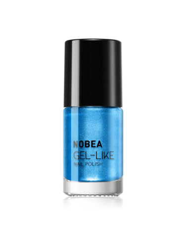 NOBEA Metal Gel-like Nail Polish лак за нокти с гел ефект цвят Atomic blue N#75 6 мл.
