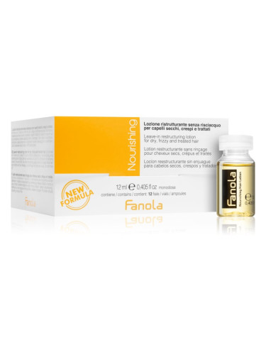 Fanola Nourishing интезивен хидратиращ серум за суха и увредена коса 12x12 мл.