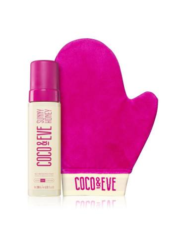 Coco & Eve Sunny Honey Ultimate Glow Kit автобронзираща пяна с ръкавица за нанасяне Dark