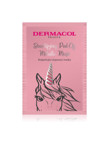 Dermacol Beautifying Peel-Off Metallic Mask отлепваща се маска за озаряване на лицето 15 мл.