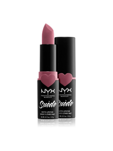 NYX Professional Makeup Suede Matte  Lipstick матиращо червило цвят 28 Soft Spoken 3.5 гр.