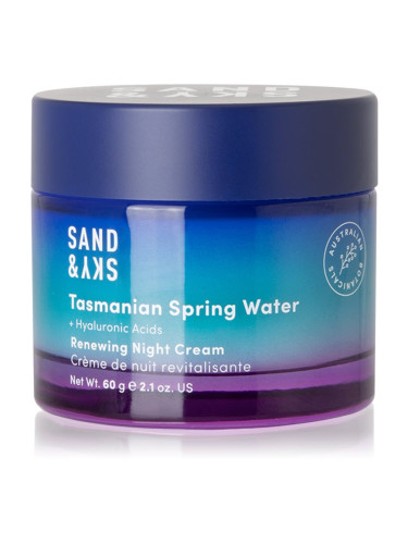 Sand & Sky Tasmanian Spring Water Renewing Night Cream възстановяващ нощен крем 60 гр.